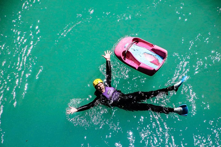 a close up of some water